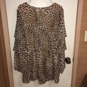 GUESS Women’s Pixie Ruffled Romper Jumpsuit